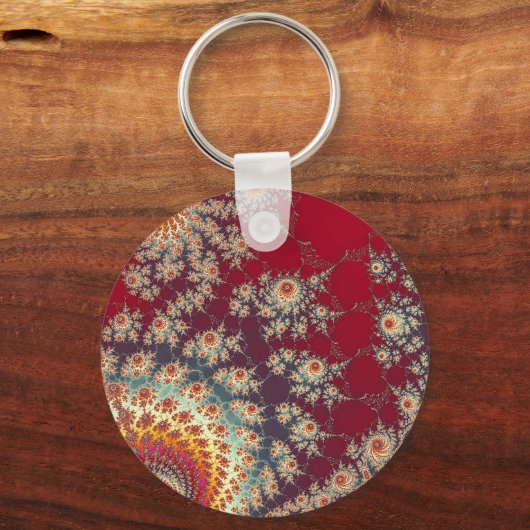 Spiraalvormig bloempatroon sleutelhanger (Achterkant)