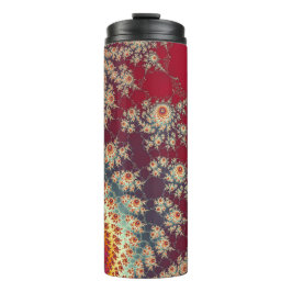 Spiraalvormig bloempatroon thermosbeker