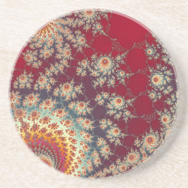 Spiraalvormig bloempatroon zandsteen onderzetter