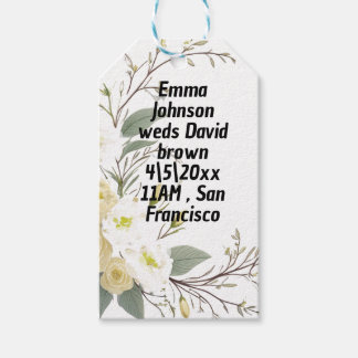 spiraalvormig bloemtakpastel cadeaulabel