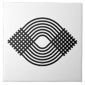 Spiraalvormig geometrisch ontwerp tegeltje (Voorkant)