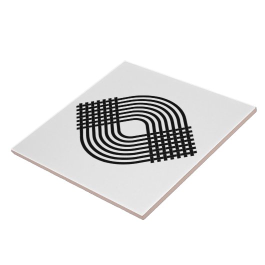 Spiraalvormig geometrisch ontwerp tegeltje (Zijkant)