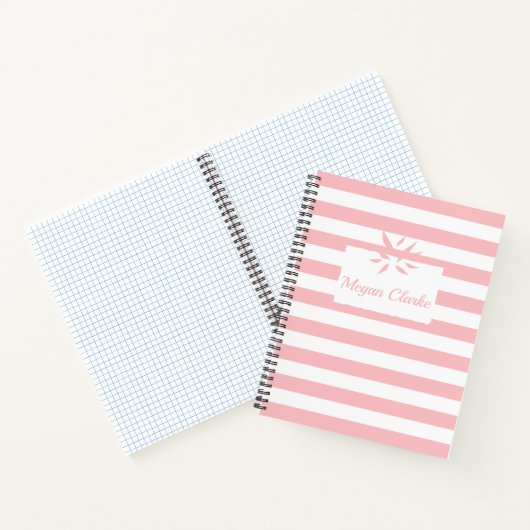 Spiraalvormig Notitieboek Gestreept Minimalistisch (Binnen)