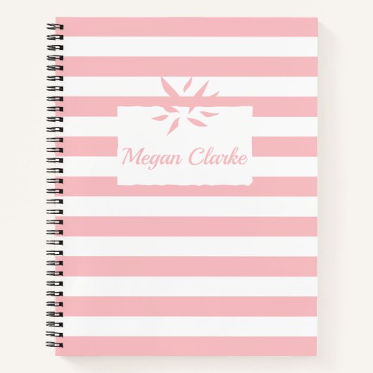 Spiraalvormig Notitieboek Gestreept Minimalistisch (Voorkant)