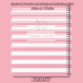 Spiraalvormig Notitieboek Gestreept Minimalistisch