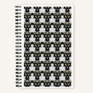 Spiraalvormig Notitieboek in zwart-wit 5.5 '' x8.5
