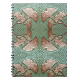 Spiraalvormig notitieboek met Gingko leaf Design 2