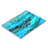 Spiraalvormig Notitieboek, Turquoise Blauw Abstrac Notitieboek (Linkerzijde)