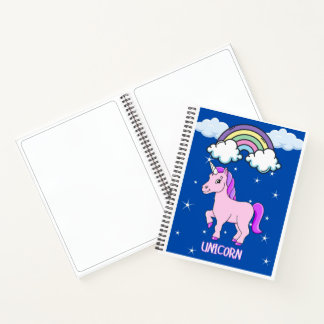 spiraalvormig notitieboek van een eenhoorn