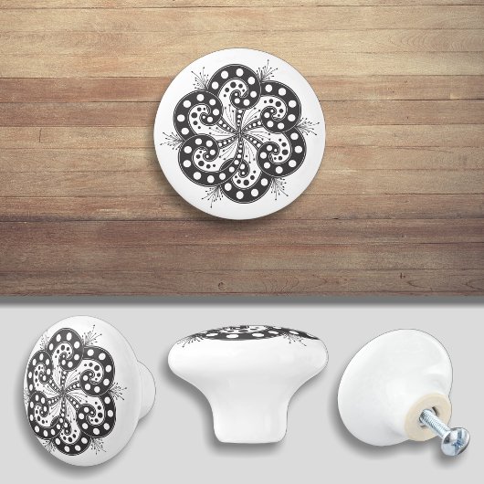 Spiraalvormig ontwerp Elegante deurknop Kabinetsgr Keramische Knop