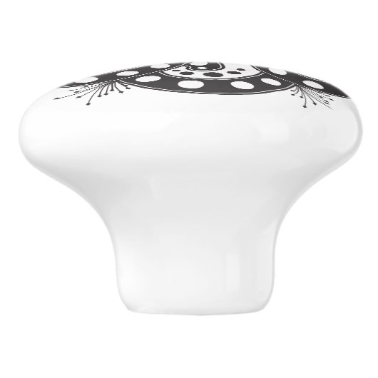 Spiraalvormig ontwerp Elegante deurknop Kabinetsgr Keramische Knop (Zijkant)