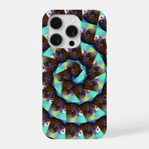 Spiraalvormig patroon van cavia's, iPhone 15 pro case