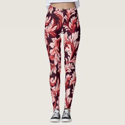 spiraalvormige barokbladeren, getextureerd. leggings (Voorkant)