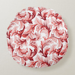 spiraalvormige barokke bladeren, decoratief. rond kussen