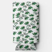 Spiraalvormige bladgroene takken wit seltzer blikjeskoeler (Achterkant)