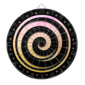 Spiraalvormige draaistelriemen en wielstellen dartbord (Voorkant)