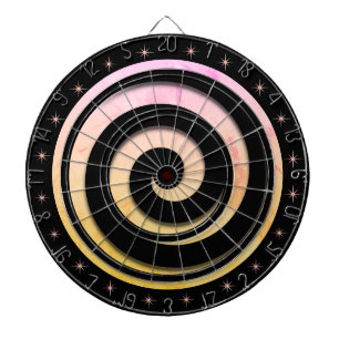 Spiraalvormige draaistelriemen en wielstellen dartbord