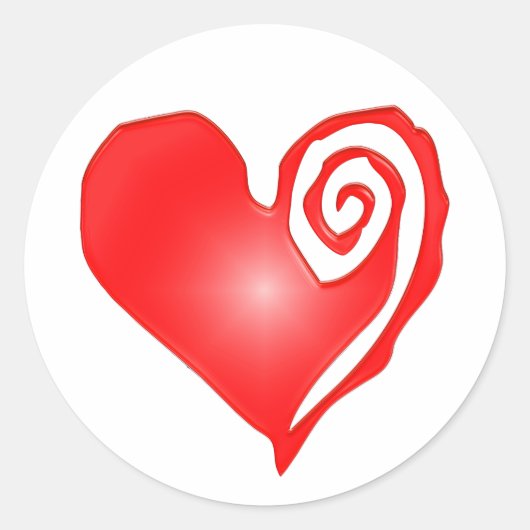 spiraalvormige envelop ronde sticker (Voorkant)