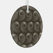 Spiraalvormige krullen: Stijlvol  patroon Glas Ornament (Voorkant Rechts)