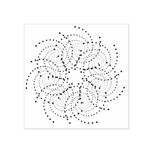 spiraalvormige kunst met patronen rubberstempel (Afrduk)