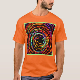 Spiraalvormige lichten gloeien t-shirt