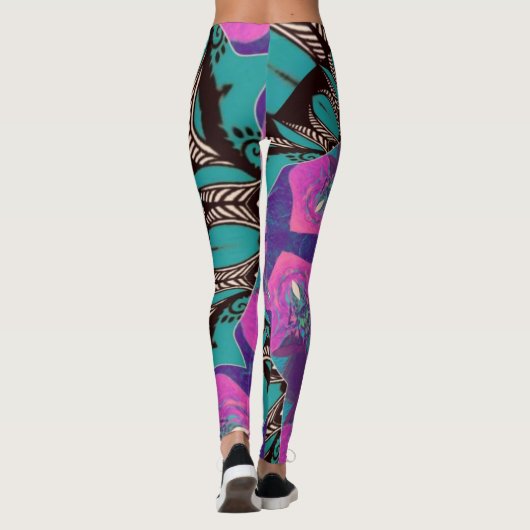 Spiraalvormige Mandala design Leggings (Achterkant)