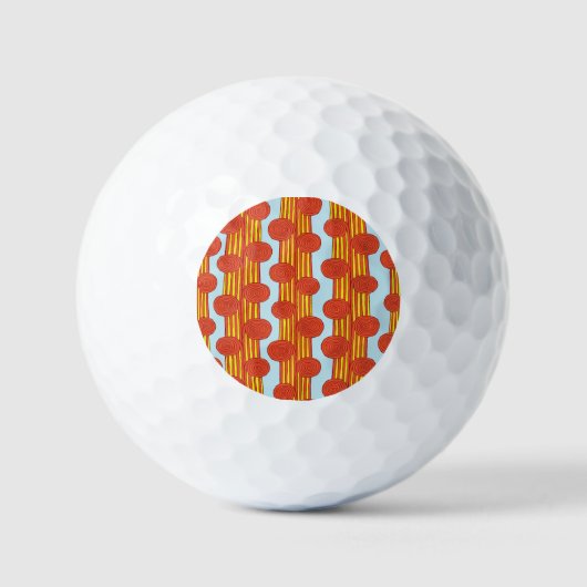Spiraalvormige stam: Hand getrokken Golfballen (Voorkant)