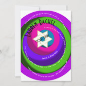 Spiraalvormige Tekst Wonky Circles White Star of D Kaart (Voorkant)