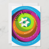 Spiraalvormige Tekst Wonky Circles White Star of D Kaart (Voorkant)