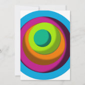 Spiraalvormige Tekst Wonky Circles White Star of D Kaart (Achterkant)