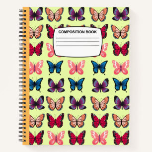  spiraalvormige vlinders notitieboek