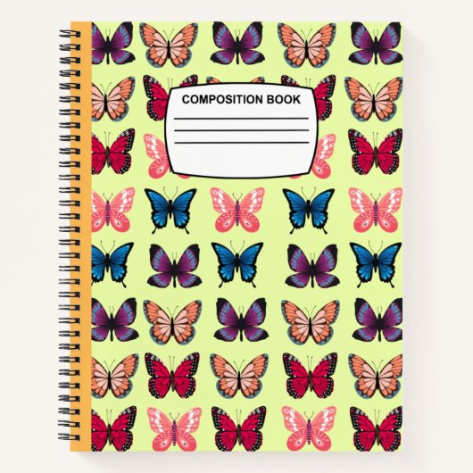  spiraalvormige vlinders notitieboek (Voorkant)