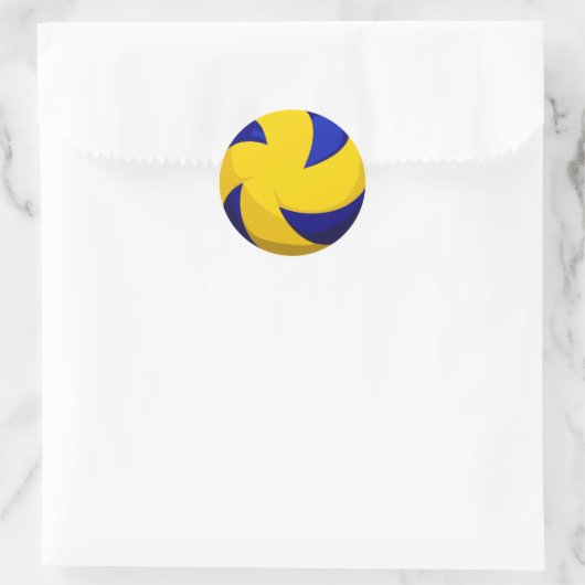 Spiraalvormige Volleybal Stickers (glad) (Tas)
