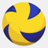 Spiraalvormige Volleybal Stickers (glad) (Voorkant)