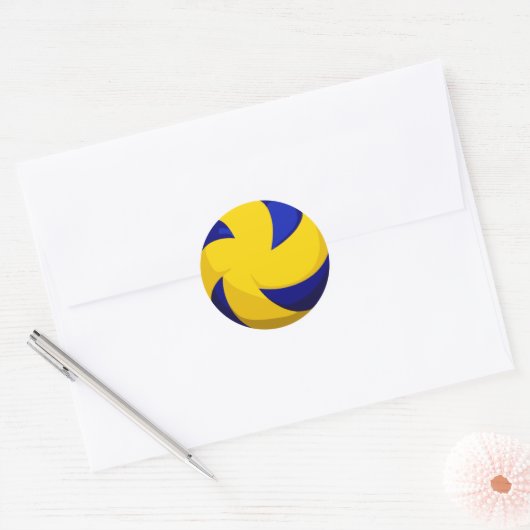 Spiraalvormige Volleybal Stickers (glad) (Envelop)