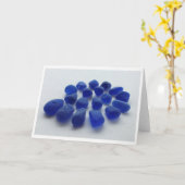 Spiraalvormige Wenskaart van het Glas van het Zee Kaart (Gele Bloem)