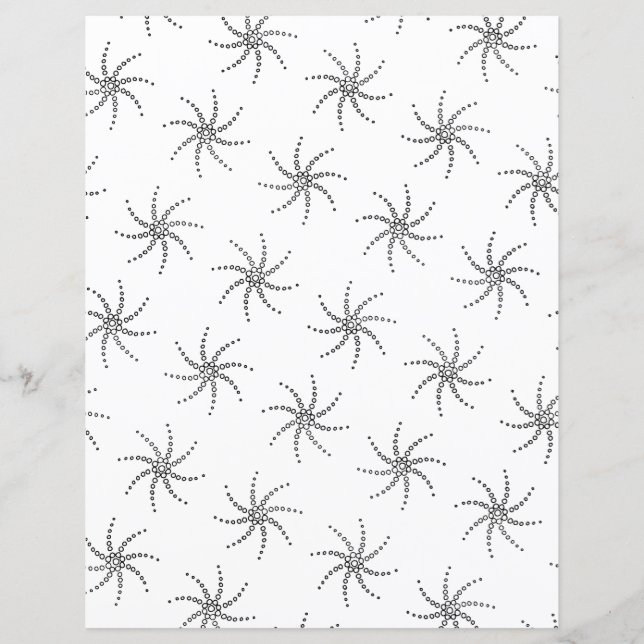 Spiraalvormige wervelingen, witte stippen geschets (Voorkant)