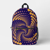 spiraalvortexpatroon bedrukte rugzak (Voorkant)