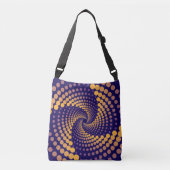 spiraalvortexpatroon crossbody tas (Voorkant)