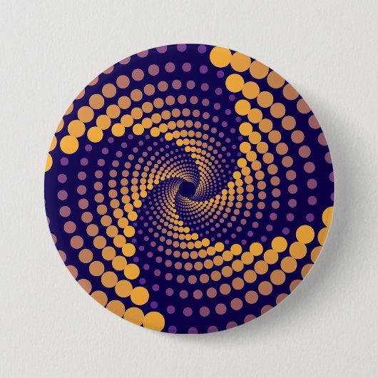 spiraalvortexpatroon ronde button 7,6 cm (Voorkant)
