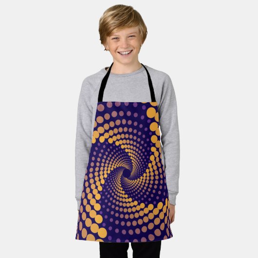 spiraalvortexpatroon schort (Gedragen)