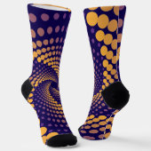 spiraalvortexpatroon sokken (Gebogen)