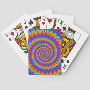 Spiral-afspeelkaarten voor Psychedelic Pokerkaarten