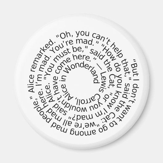 Spiral-alicewonderland2 Magneet (Voorkant)