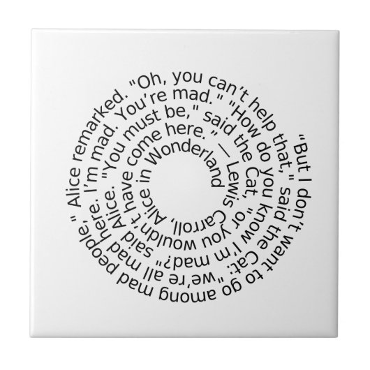 Spiral-alicewonderland2 Tegeltje (Voorkant)