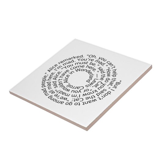 Spiral-alicewonderland2 Tegeltje (Zijkant)