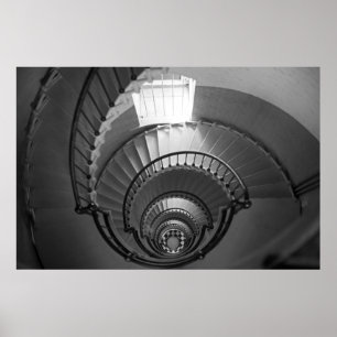 Spiral B&W Poster