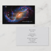 Spiral Barred Galaxy astronomy afbeelding Visitekaartje (Voorkant / Achterkant)