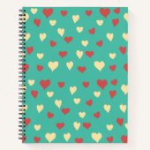 Spiral Binding Heart Printed Paper Diary Notitieboek (Voorkant)