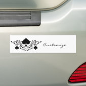 Spiral Black Spades Thunder_Cove, tattoo-stijl Bumpersticker (Op auto)